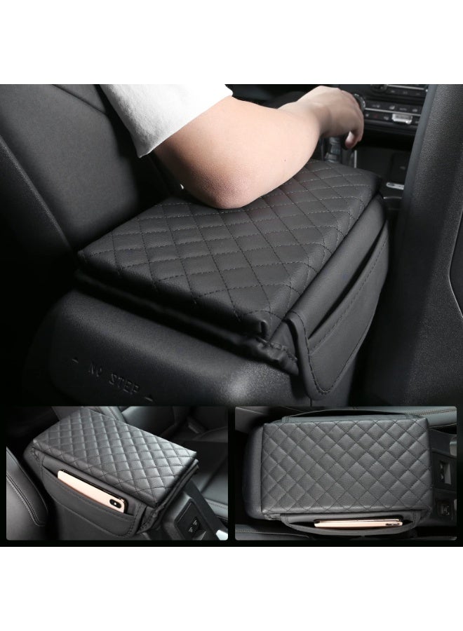 KISSUN Center Console Armrest Cover for Ford Bronco Accessories 2021 2022 2023 2024 2/4-Door with Leather Side Pockets Interior Accessories Prevent Scratching - Image 5